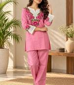 Heavy rayon kurta pant stitched