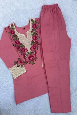 Heavy rayon kurta pant stitched 4