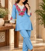Heavy rayon kurta pant stitched