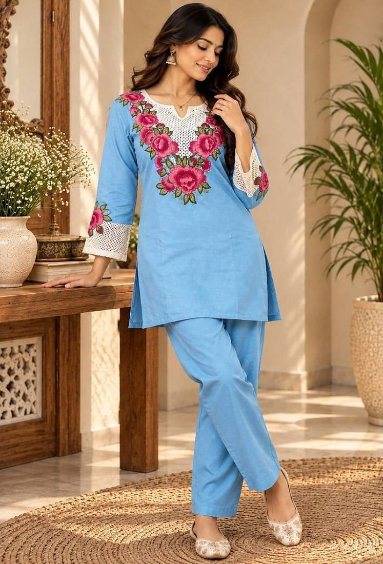 Heavy rayon kurta pant stitched