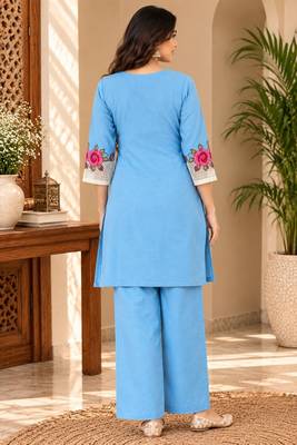 Heavy rayon kurta pant stitched 2