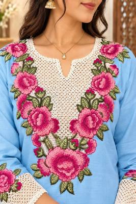Heavy rayon kurta pant stitched 3