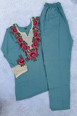 Heavy rayon kurta pant stitched 4