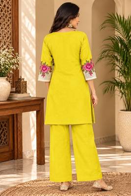 Heavy rayon kurta pant stitched 2