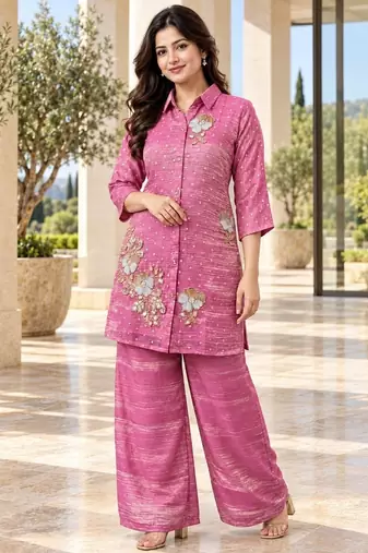 Heavy rayon kurta pant stitched