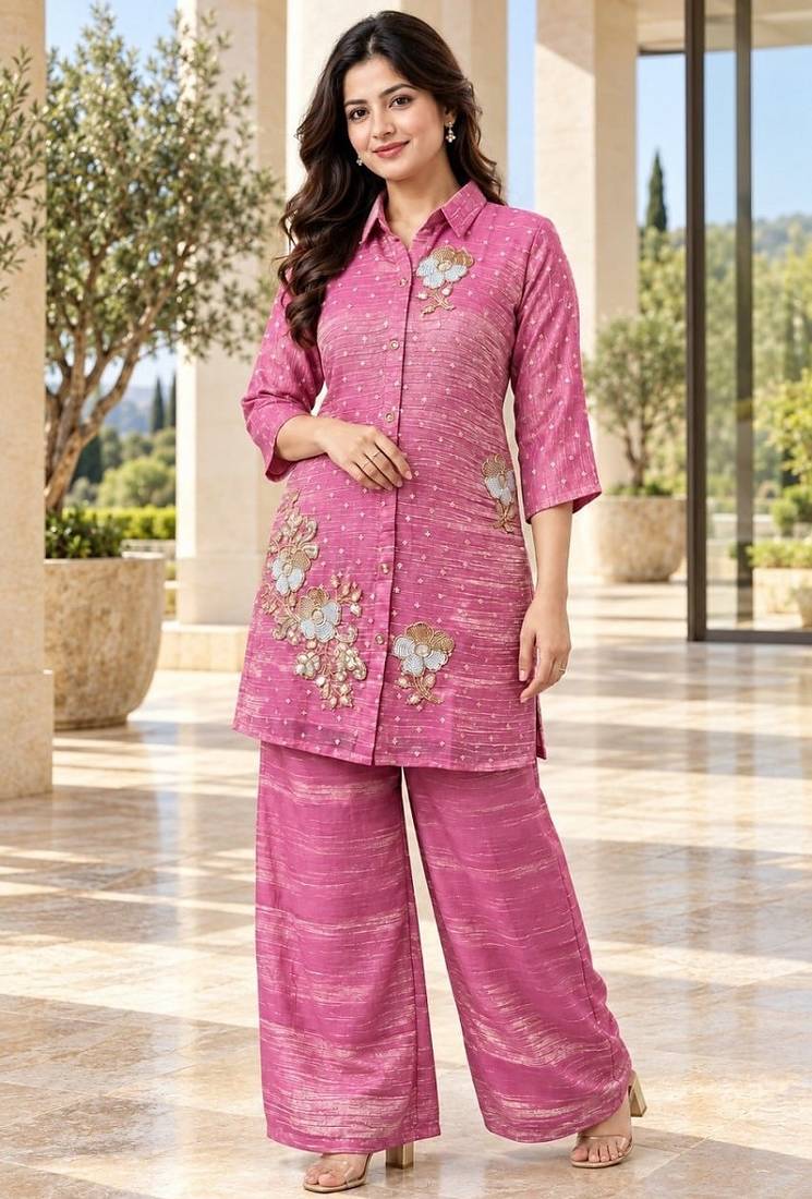 Heavy rayon kurta pant stitched