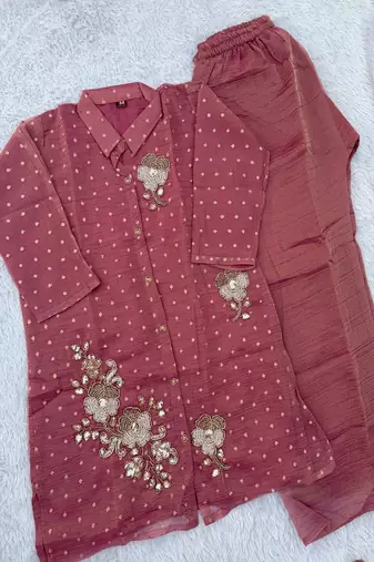 Heavy rayon kurta pant stitched