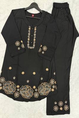 Heavy rayon kurta pant stitched 5
