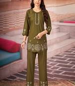 Heavy rayon kurta pant stitched