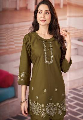 Heavy rayon kurta pant stitched 3