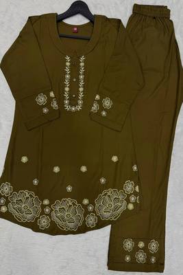Heavy rayon kurta pant stitched 5