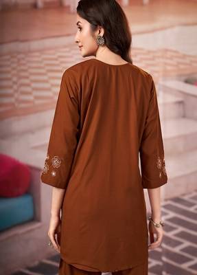 Heavy rayon kurta pant stitched 2