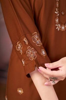 Heavy rayon kurta pant stitched 4