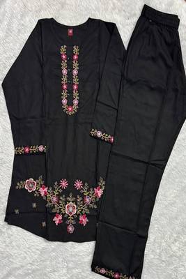 Heavy rayon kurta pant stitched 5
