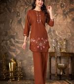 Heavy rayon kurta pant stitched
