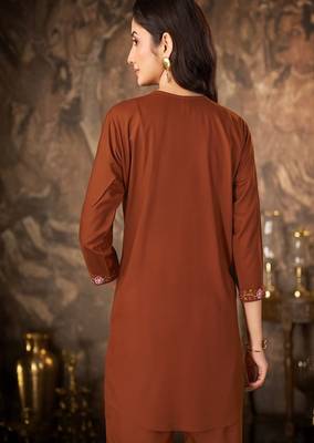Heavy rayon kurta pant stitched 2