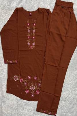Heavy rayon kurta pant stitched 5