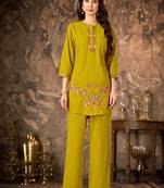 Heavy rayon kurta pant stitched
