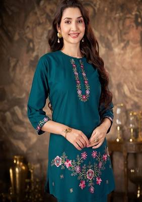 Heavy rayon kurta pant stitched 3