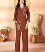 Heavy rayon kurta pant stitched