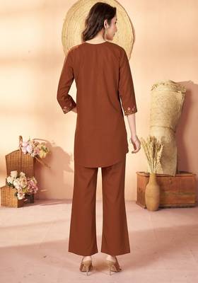 Heavy rayon kurta pant stitched 2
