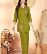Heavy rayon kurta pant stitched