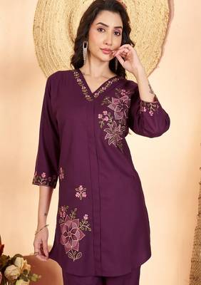 Heavy rayon kurta pant stitched 3