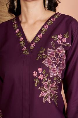 Heavy rayon kurta pant stitched 4