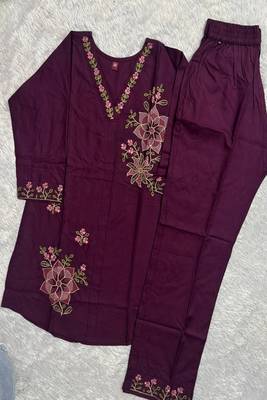 Heavy rayon kurta pant stitched 5