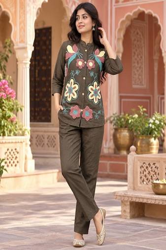 Heavy cotton kurta pant stitched