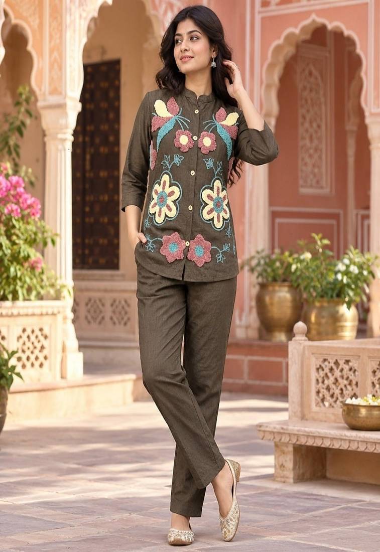Heavy cotton kurta pant stitched