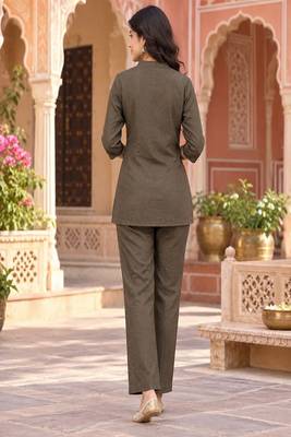 Heavy cotton kurta pant stitched 2