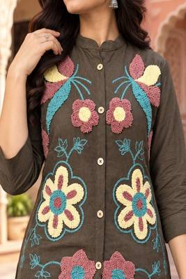 Heavy cotton kurta pant stitched 4