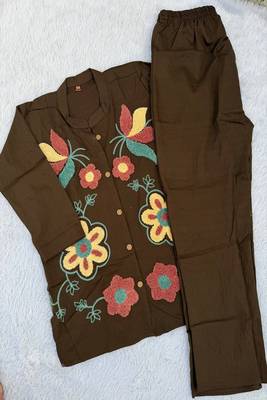 Heavy cotton kurta pant stitched 5