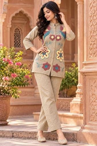 Heavy cotton kurta pant stitched