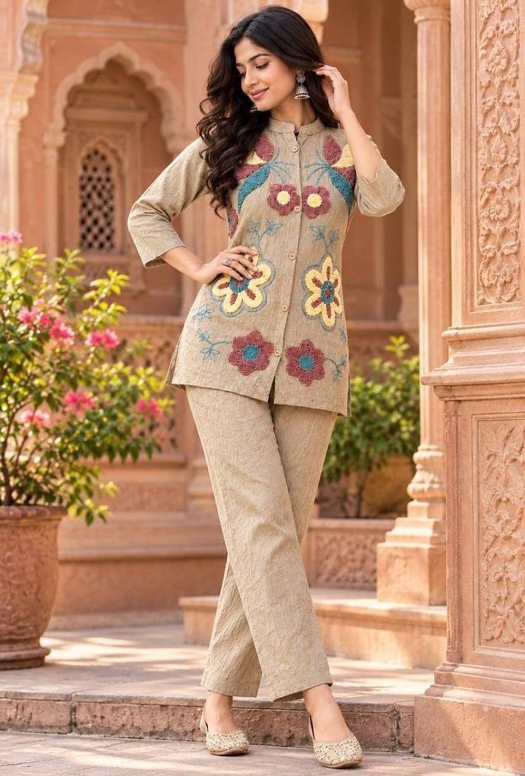 Heavy cotton kurta pant stitched