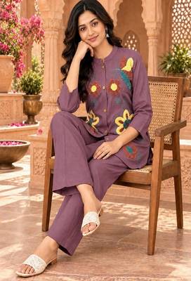 Heavy cotton kurta pant stitched 3