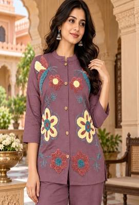 Heavy cotton kurta pant stitched 4