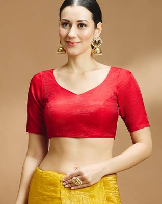 Tissue silk designer sare blouse 1