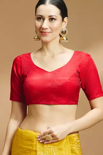 Tissue silk designer sare blouse