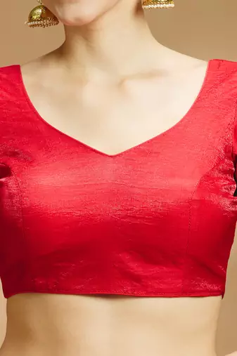 Tissue silk designer sare blouse