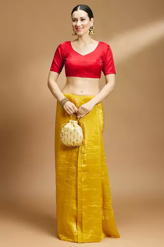 Tissue silk designer sare blouse