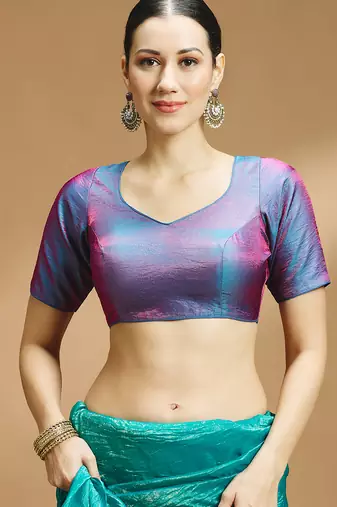 Tissue silk designer sare blouse