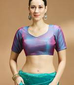 Tissue silk designer sare blouse