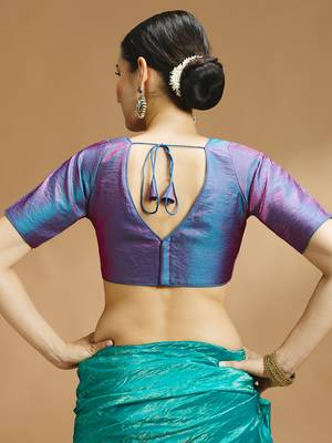 Tissue silk designer sare blouse 2