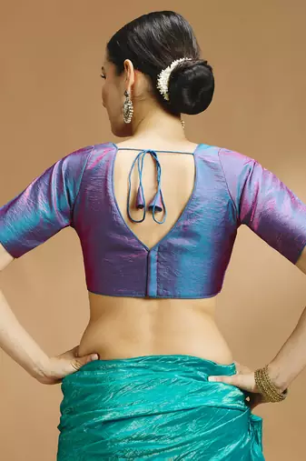 Tissue silk designer sare blouse