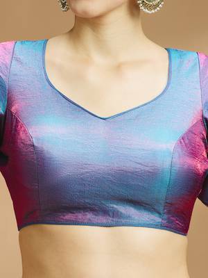 Tissue silk designer sare blouse 3