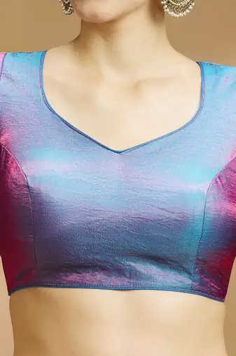 Tissue silk designer sare blouse