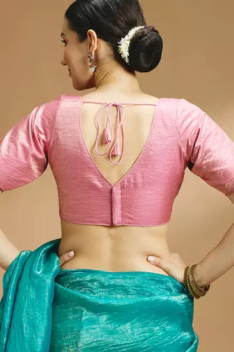 Tissue silk designer sare blouse