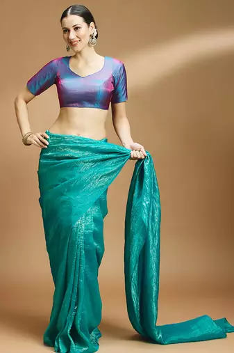 Tissue silk designer sare blouse